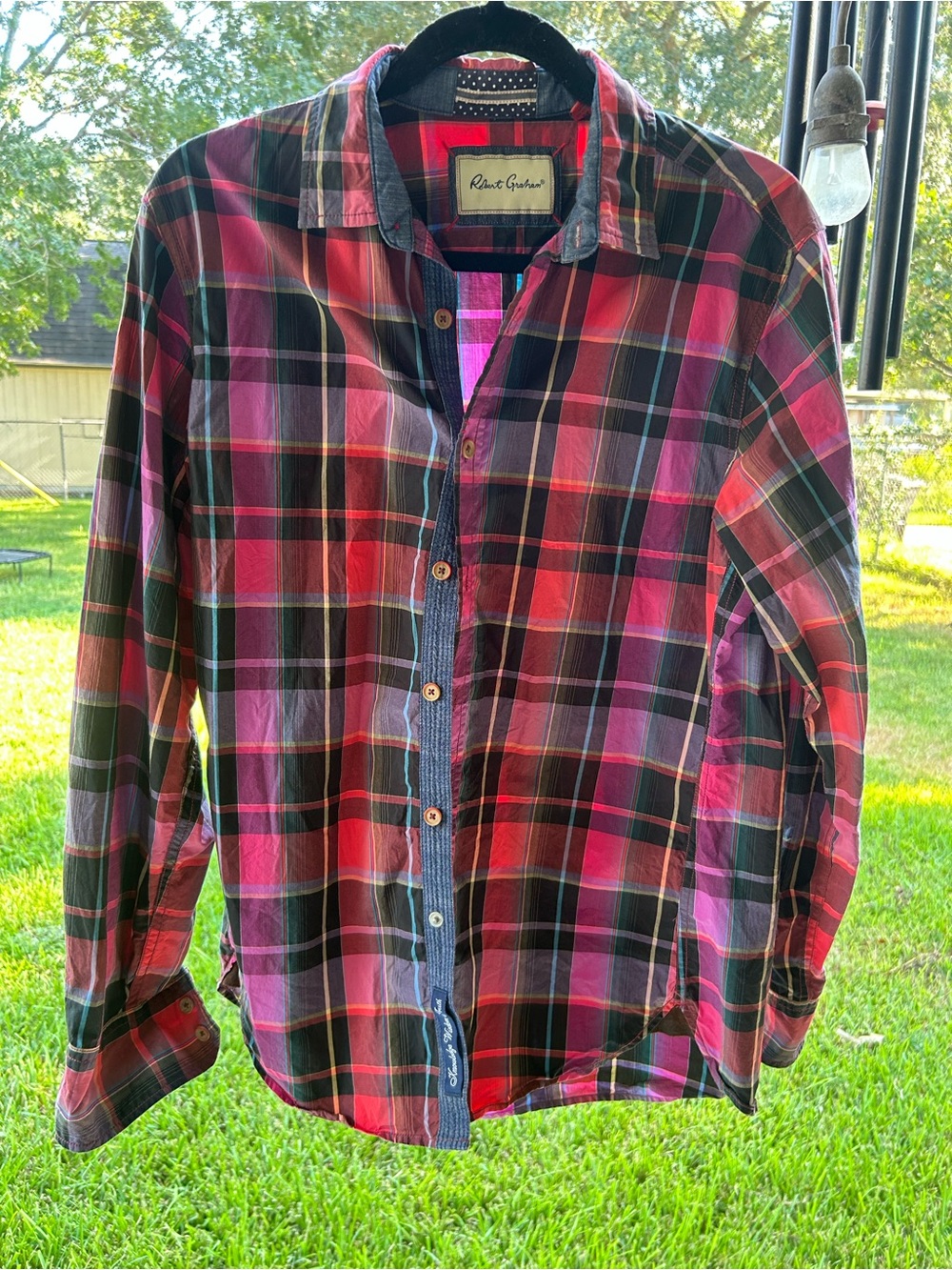 Robert Graham plaid men’s buttondown, m